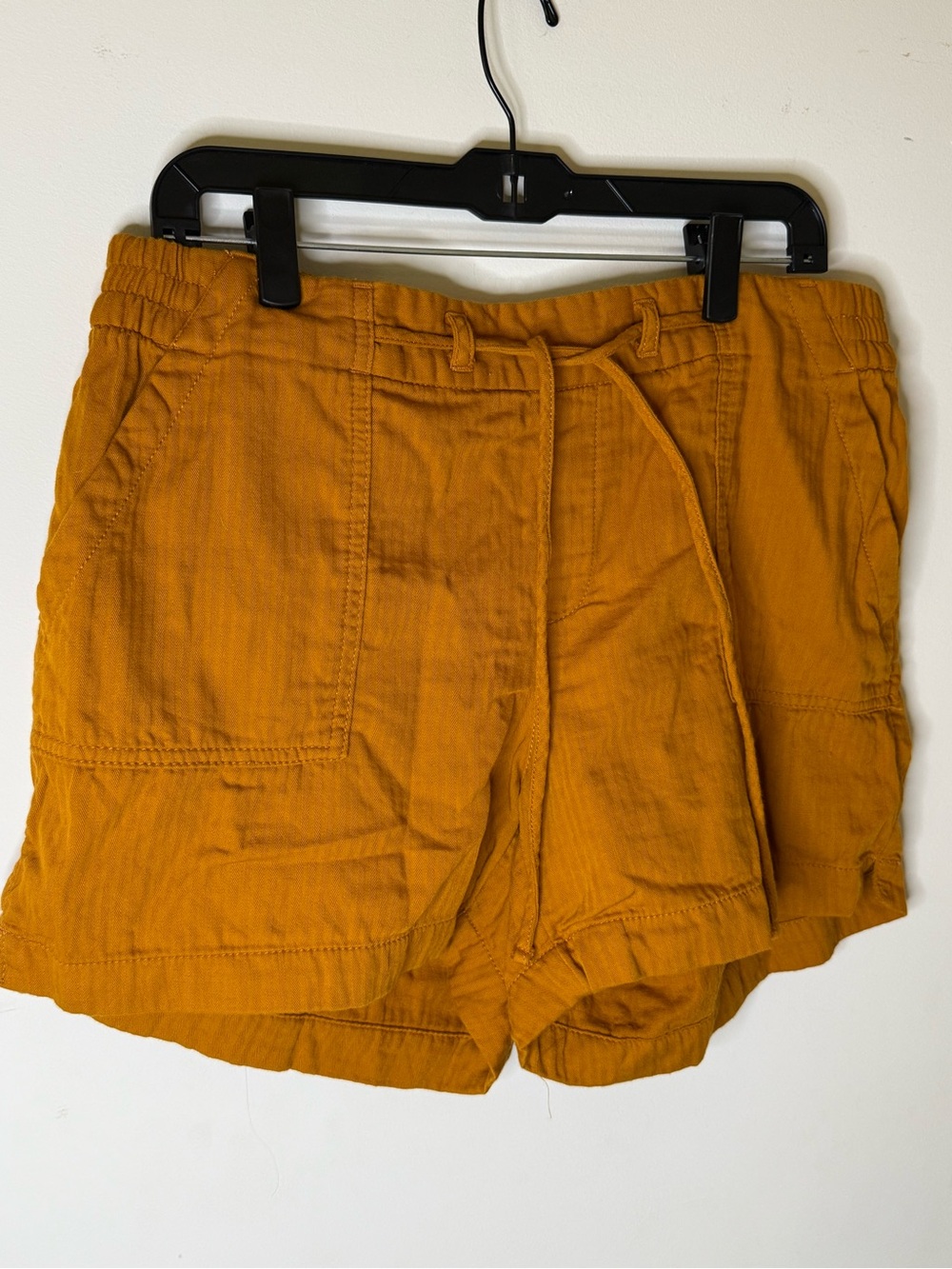 Old Navy Mustard Drawstring High-Waist Shorts